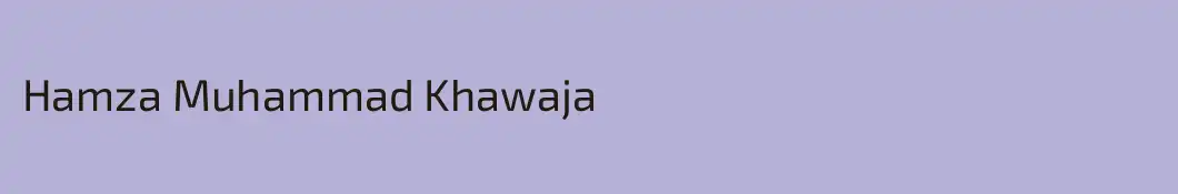 Hamza Muhammad Khawaja